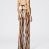 Pantalone flare vita bassa