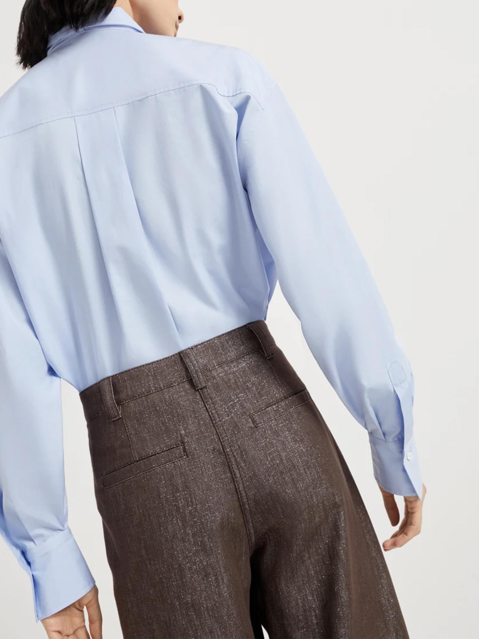 Pantaloni in denim con profilo lurex MB148P4022 C003 BRUNELLO CUCINELLI