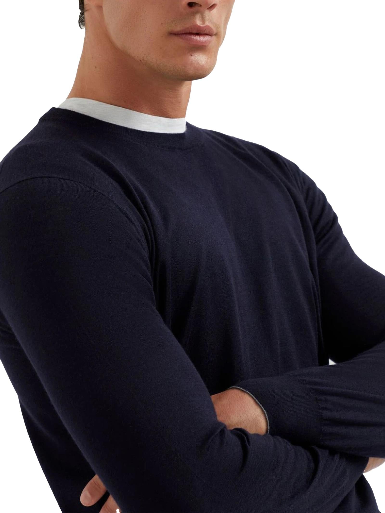 Maglia girocollo in cashmere M2300100 CW425 BRUNELLO CUCINELLI