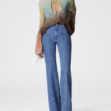 Blusa in pizzo dégradé
