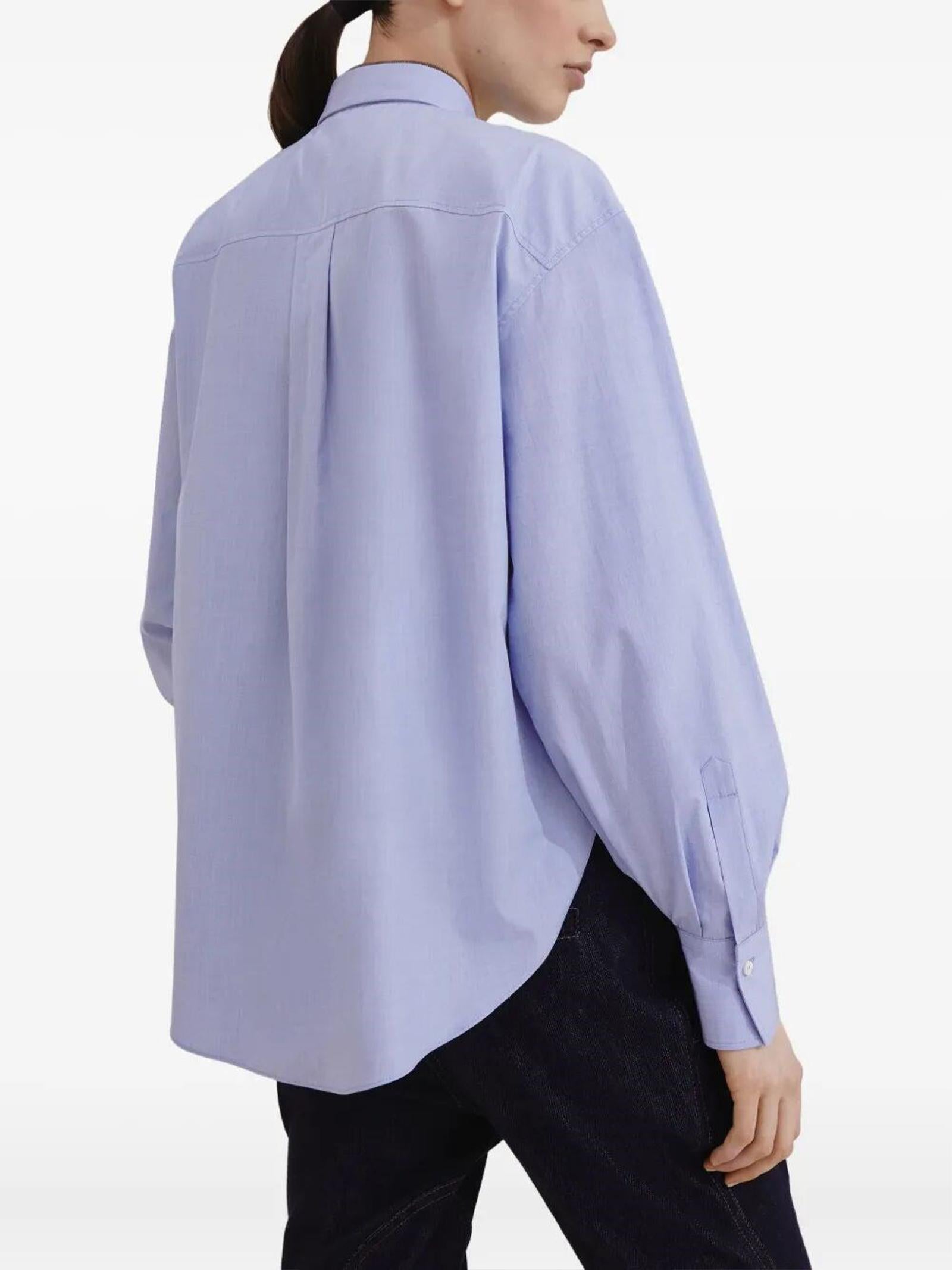 Camicia in tela di cotone MA795NL916 C013 BRUNELLO CUCINELLI