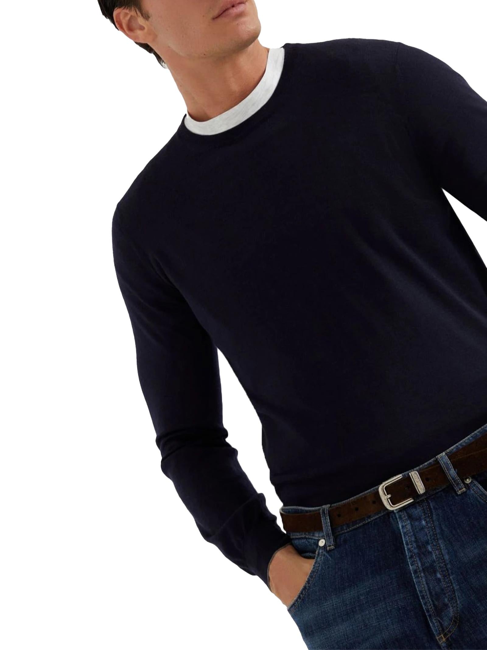 Maglia girocollo in cashmere M2300100 CW425 BRUNELLO CUCINELLI