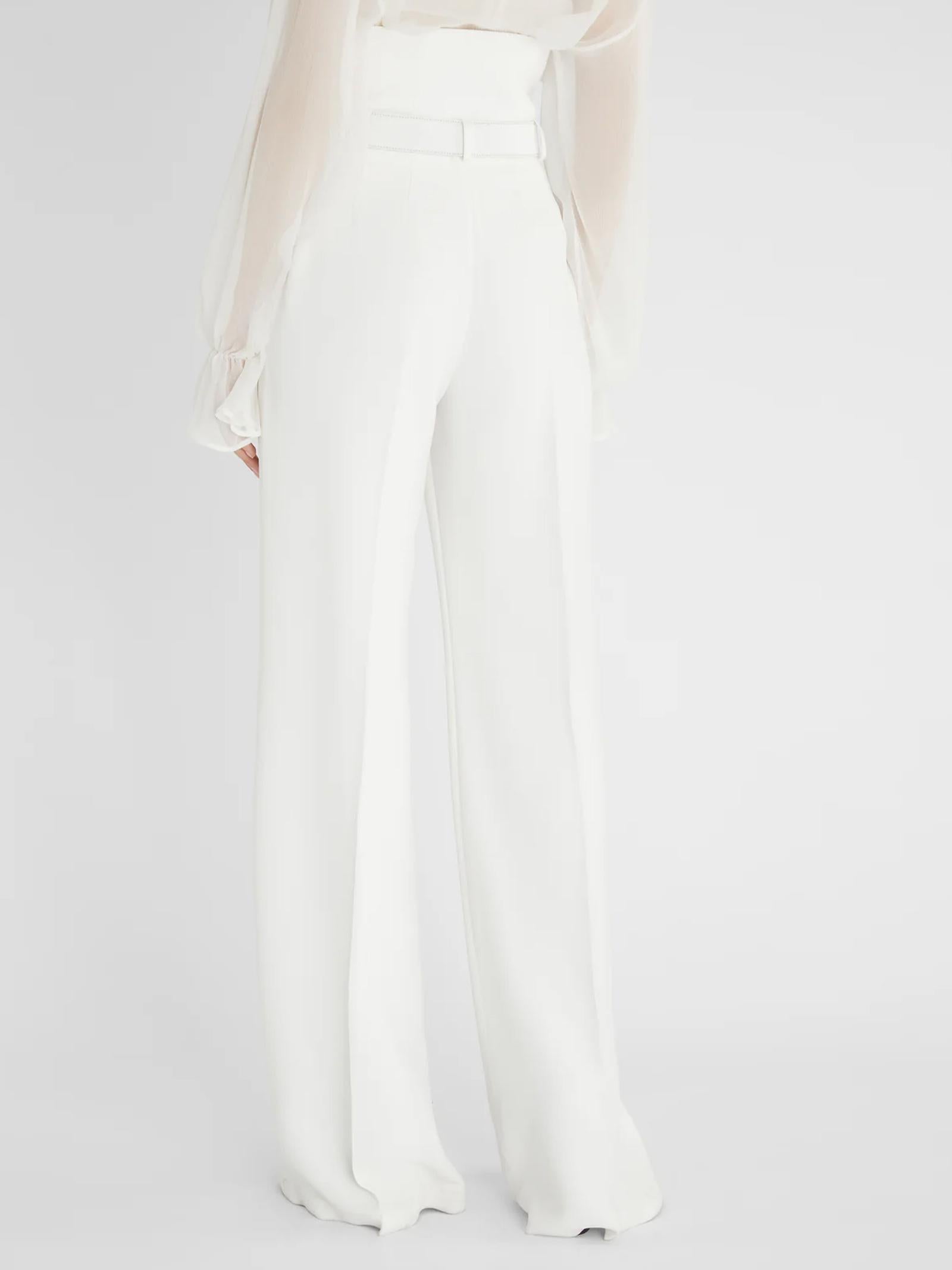 Pantaloni palazzo con cintura D466P304TEILM 14800 ERMANNO SCERVINO