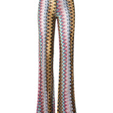 Pantalone flare vita bassa