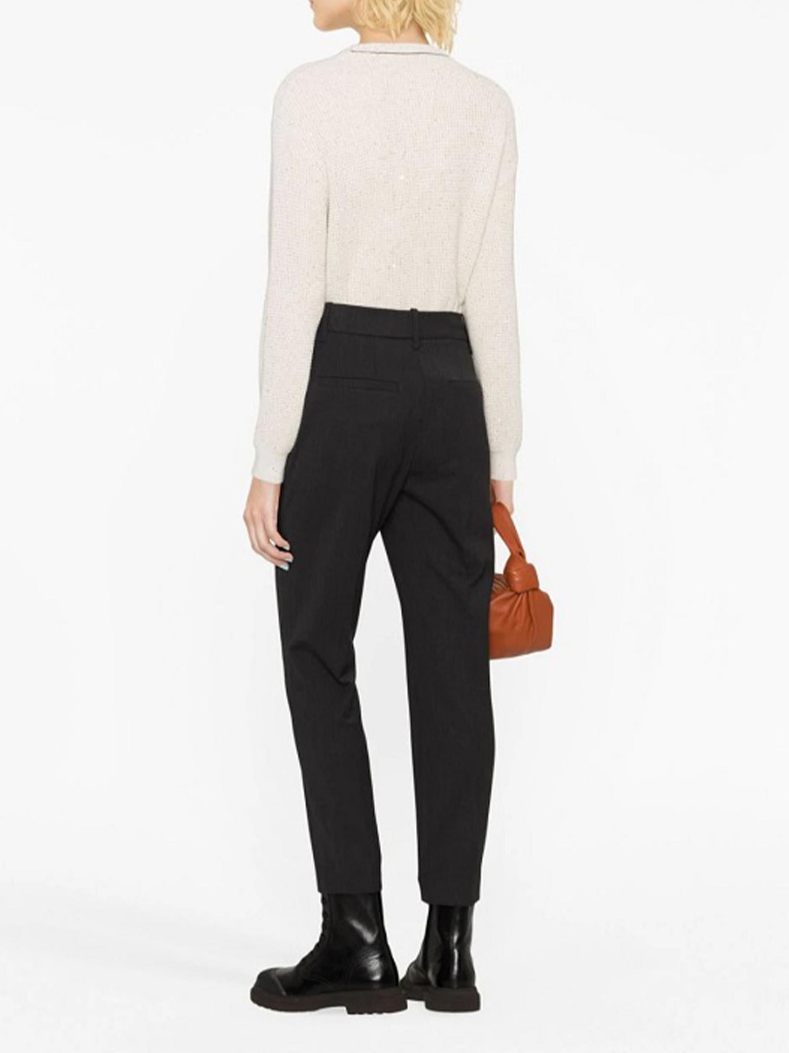 Pantaloni cropped MB526P8397 C001 BRUNELLO CUCINELLI