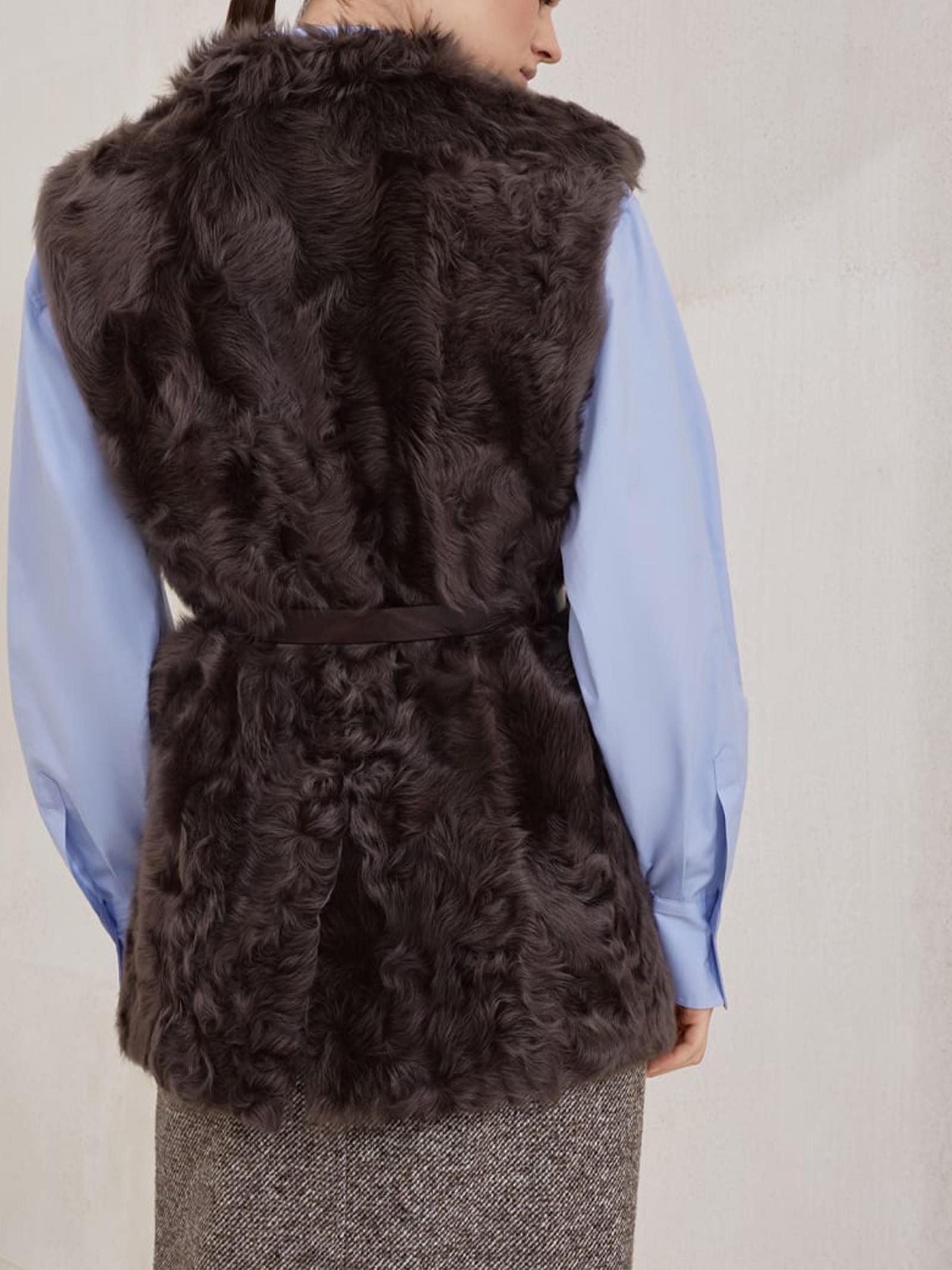 Gilet in shearling MPCHK7498 C4408 BRUNELLO CUCINELLI