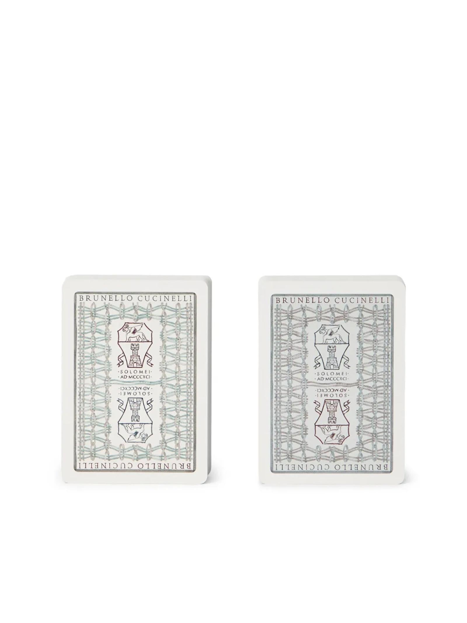 Set di carte da gioco con cofanetto in pelle MLZSECGAM3 C5859 BRUNELLO CUCINELLI