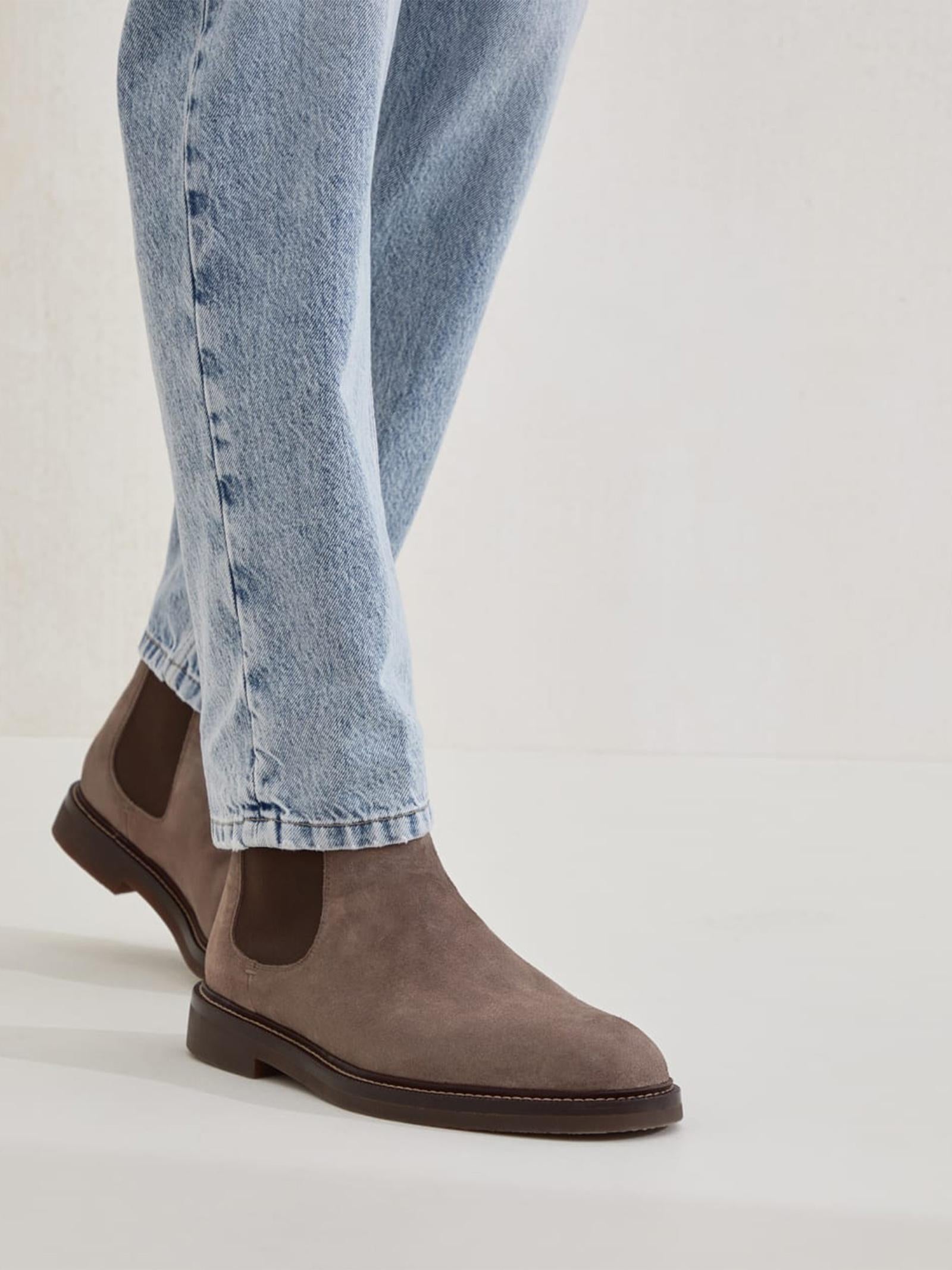 Stivaletti in camoscio MZUPEAE818 C2637 BRUNELLO CUCINELLI