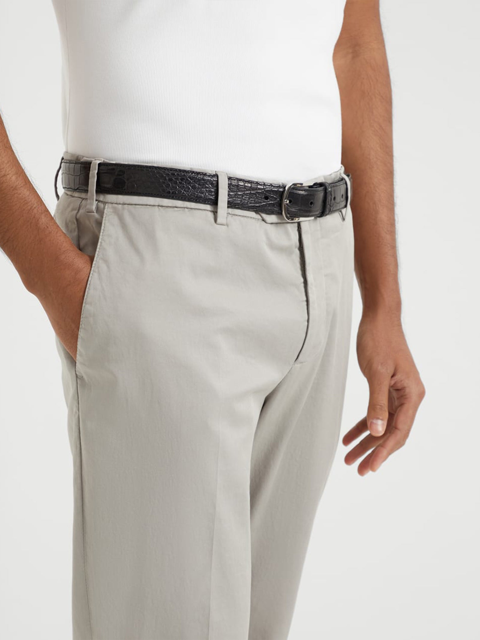 Pantalone in gabardina di cotone M289LI1770 C6018 BRUNELLO CUCINELLI 