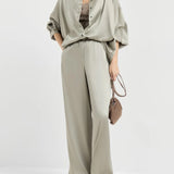 Pantaloni in raso di seta M0C59P8942 C9125 BRUNELLO CUCINELLI 