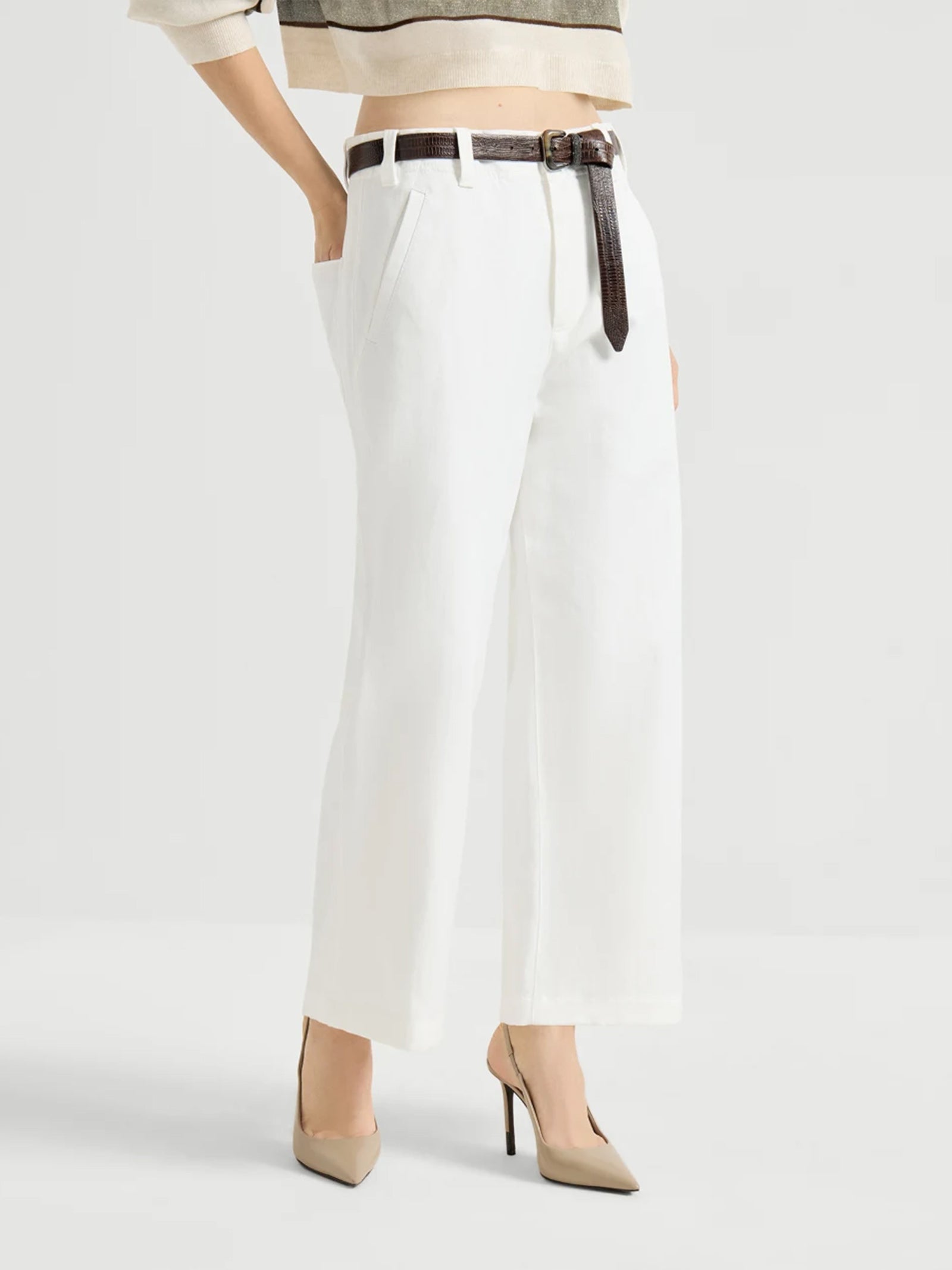 Pantalone Chino Crop ML118P9173 C600 BRUNELLO CUCINELLI 