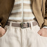 Cintura in pelle scamosciata M0DELC297 C8849 BRUNELLO CUCINELLI 