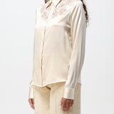 Camicia in raso D454K605TBW 10602 ERMANNO SCERVINO 
