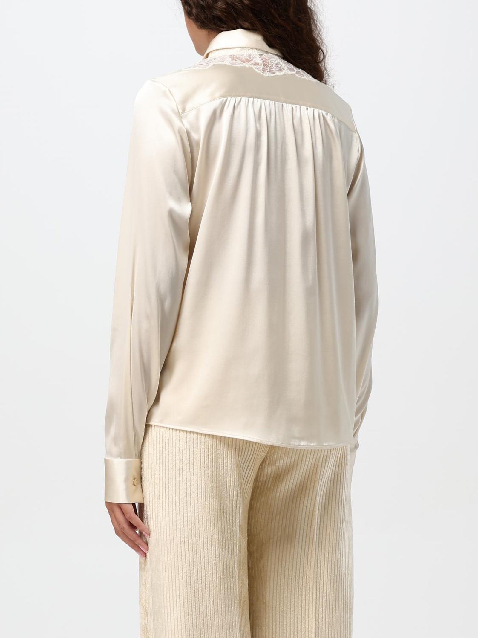 Camicia in raso D454K605TBW 10602 ERMANNO SCERVINO 