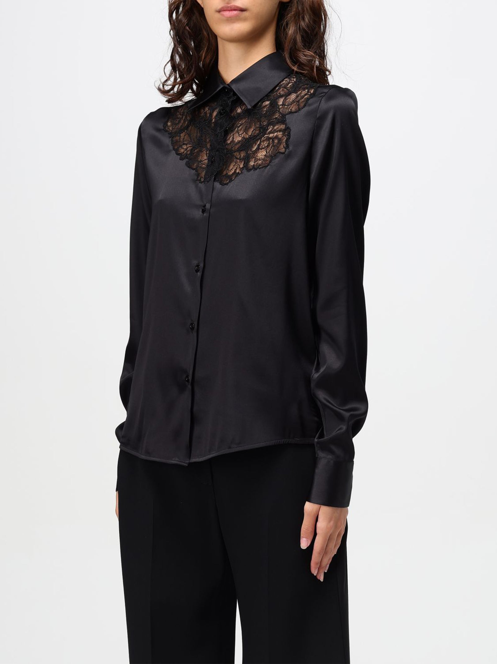 Camicia in raso D454K605TBW 95708 ERMANNO SCERVINO 