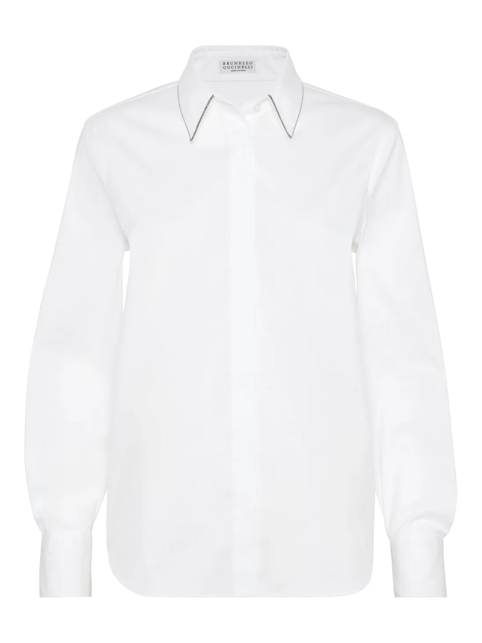 Camicia stretch con Shiny Collar M0091MA606 C159 BRUNELLO CUCINELLI 