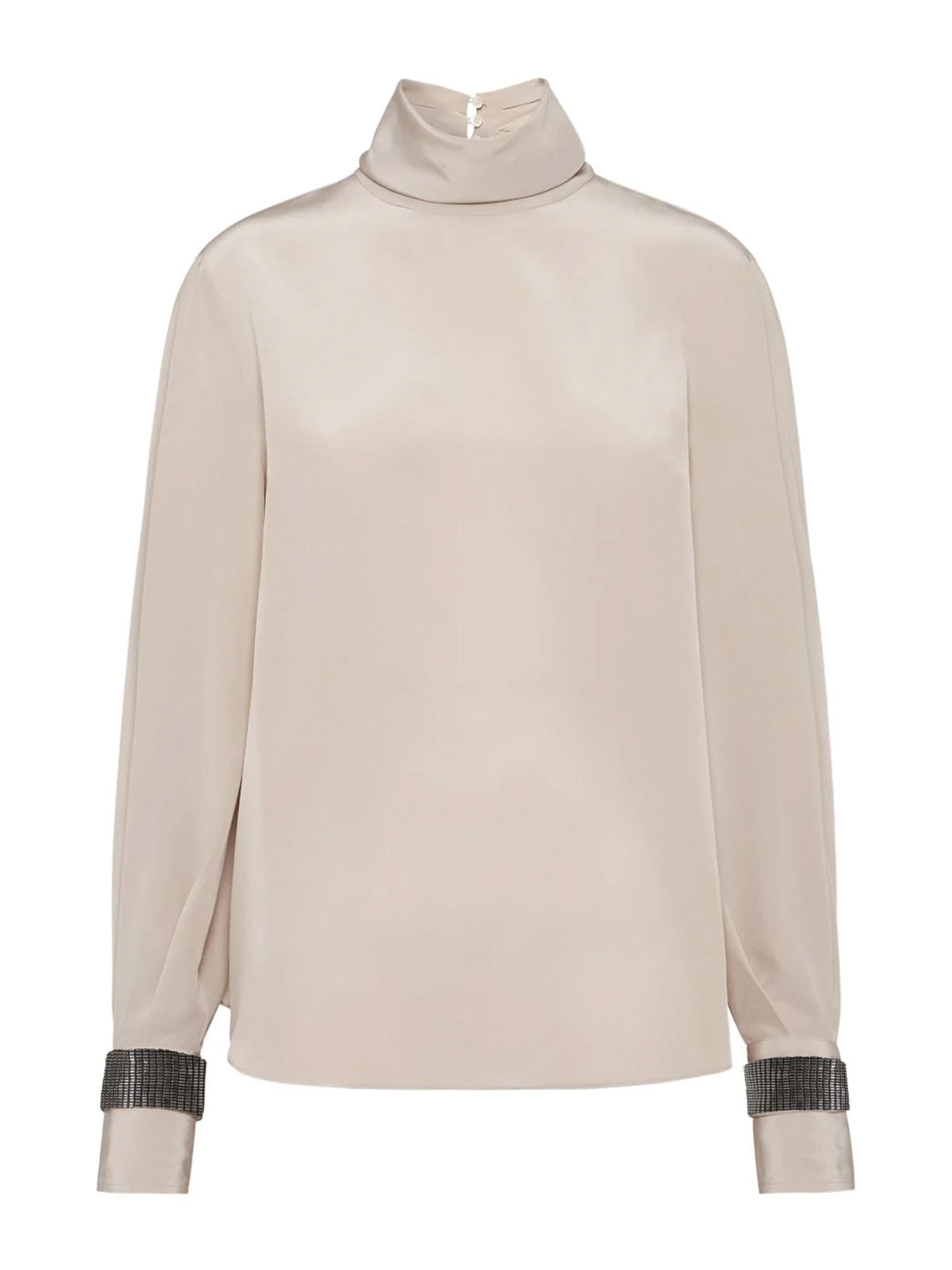 T-shirt collo alto in seta MB993EK714 C8561 BRUNELLO CUCINELLI 