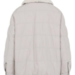 Piumino con collo in shearling MG5017688 C7958 BRUNELLO CUCINELLI 