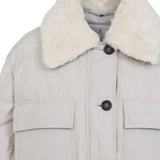 Piumino con collo in shearling MG5017688 C7958 BRUNELLO CUCINELLI 
