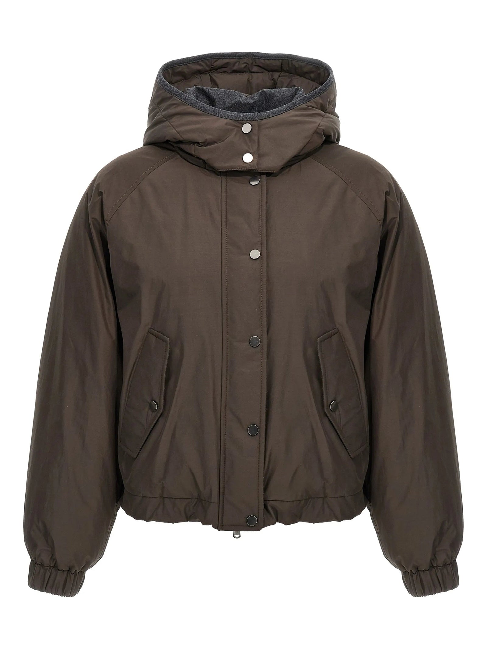 Piumino Crop con cappuccio staccabile MG5017835 C4228 BRUNELLO CUCINELLI 