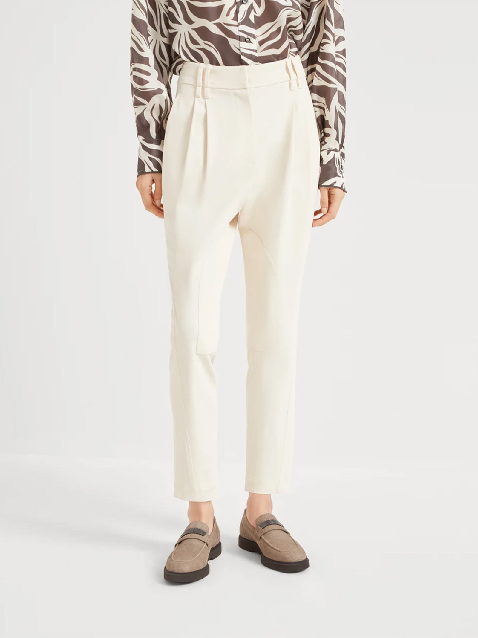 Pantalone Equestrian in twill MG512P9029 C145 BRUNELLO CUCINELLI 