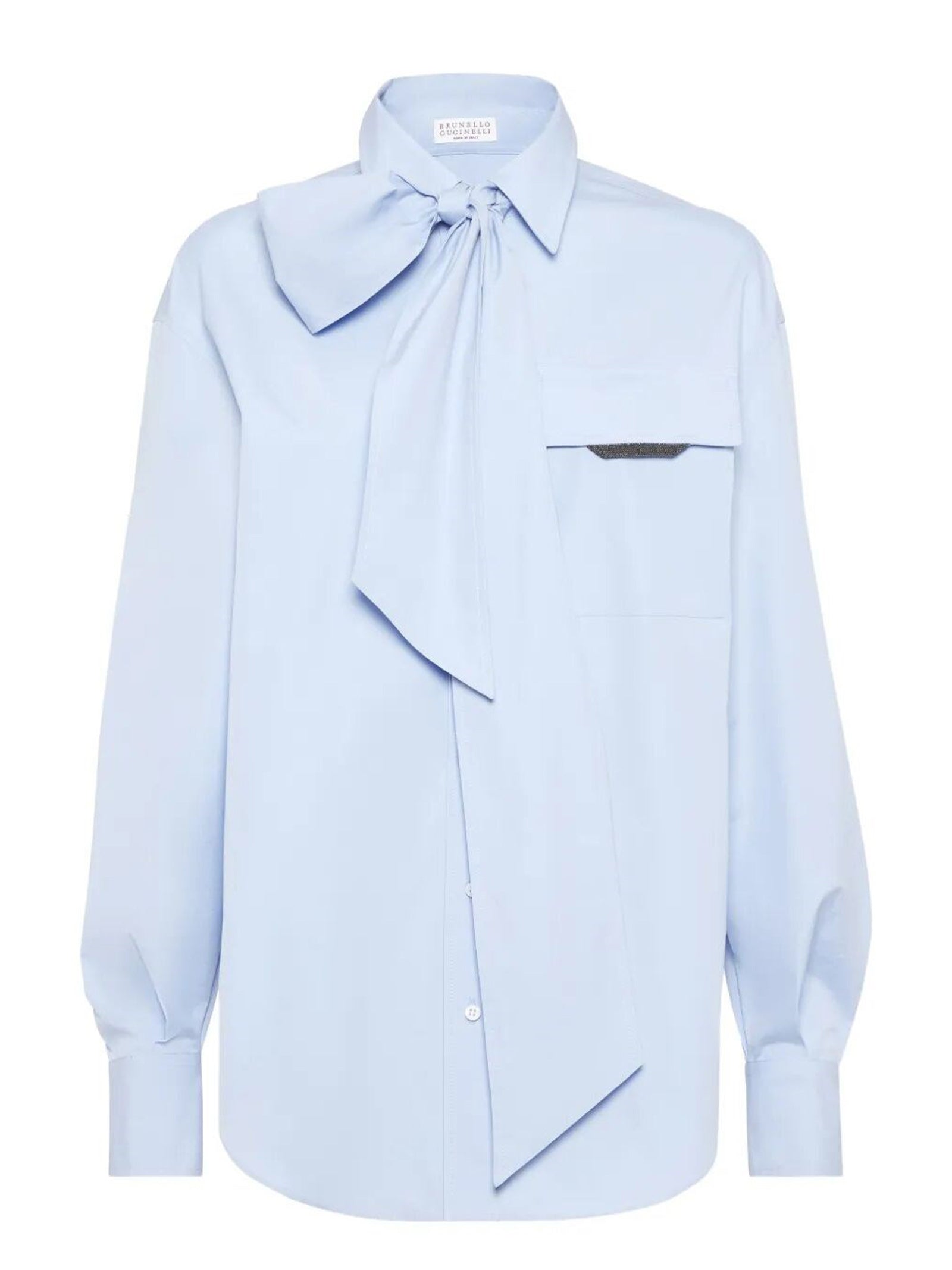 Camicia in popeline di cotone MH772MY526 C172 BRUNELLO CUCINELLI 