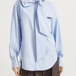 Camicia in popeline di cotone MH772MY526 C172 BRUNELLO CUCINELLI 