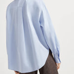 Camicia in popeline di cotone MH772MY526 C172 BRUNELLO CUCINELLI 