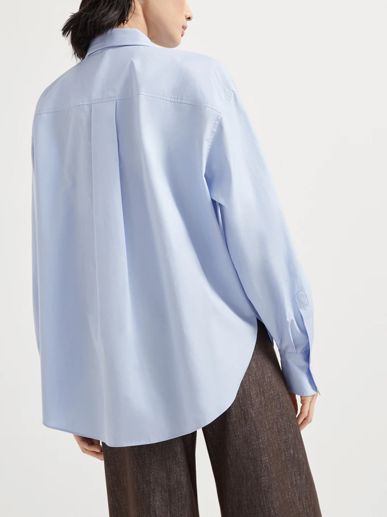 Camicia in popeline di cotone MH772MY526 C172 BRUNELLO CUCINELLI 