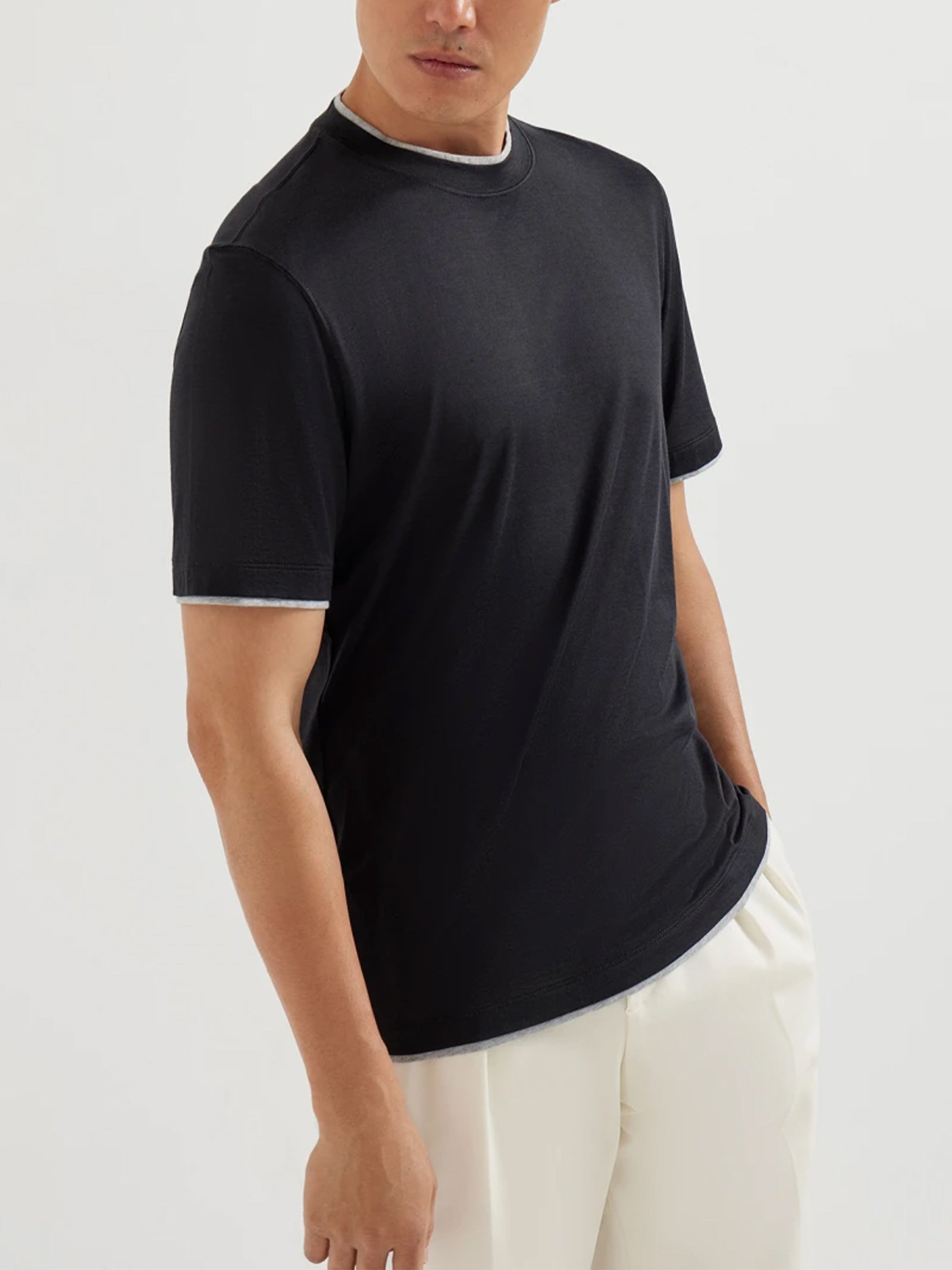 T-shirt girocollo MH8367427 CGB88 BRUNELLO CUCINELLI 