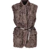 Gilet in shearling MPCHK7498 C4408 BRUNELLO CUCINELLI 
