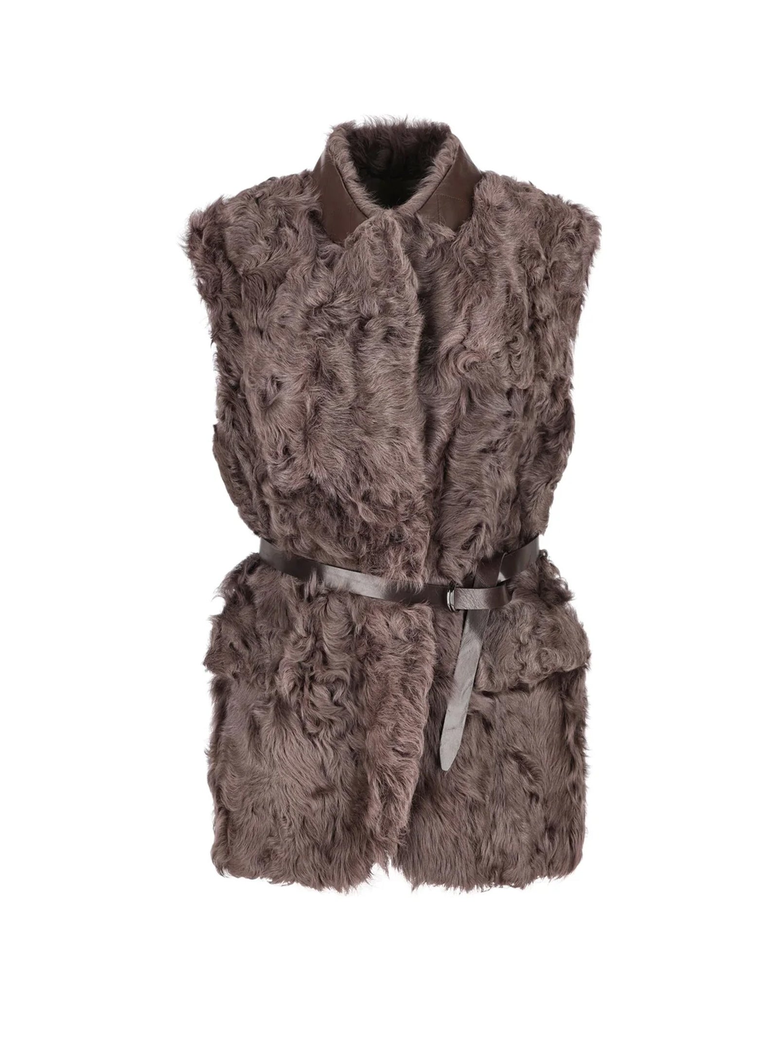 Gilet in shearling MPCHK7498 C4408 BRUNELLO CUCINELLI 