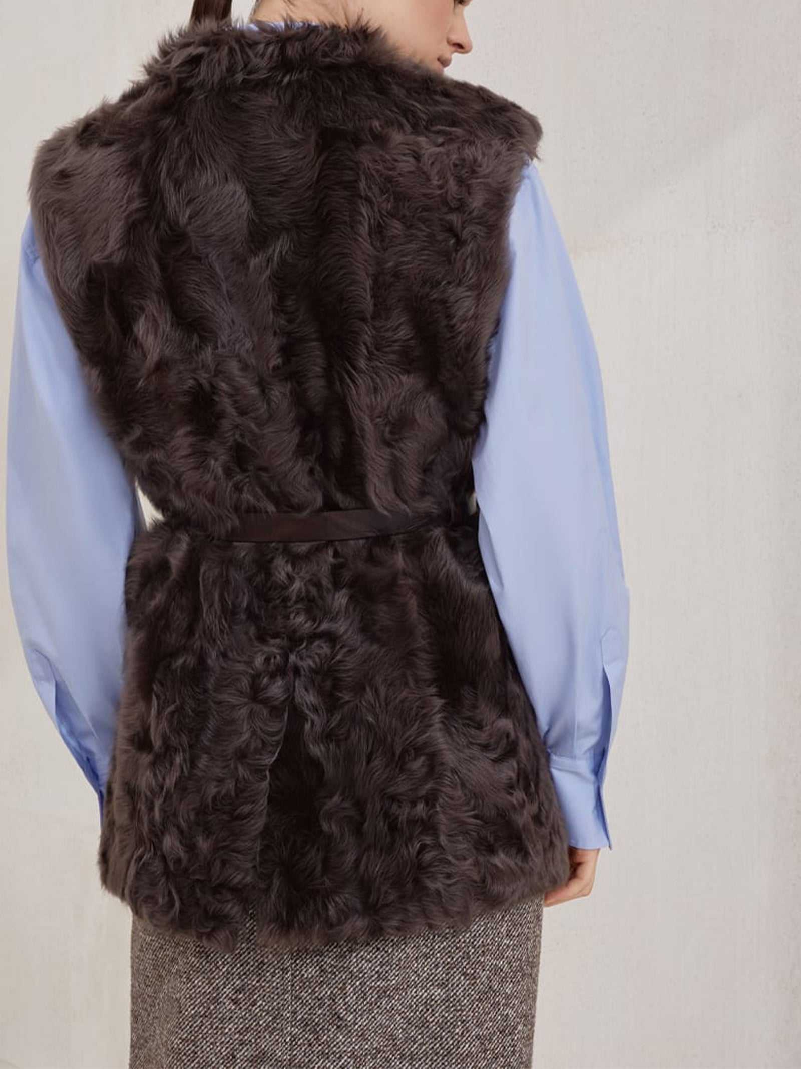 Gilet in shearling MPCHK7498 C4408 BRUNELLO CUCINELLI 