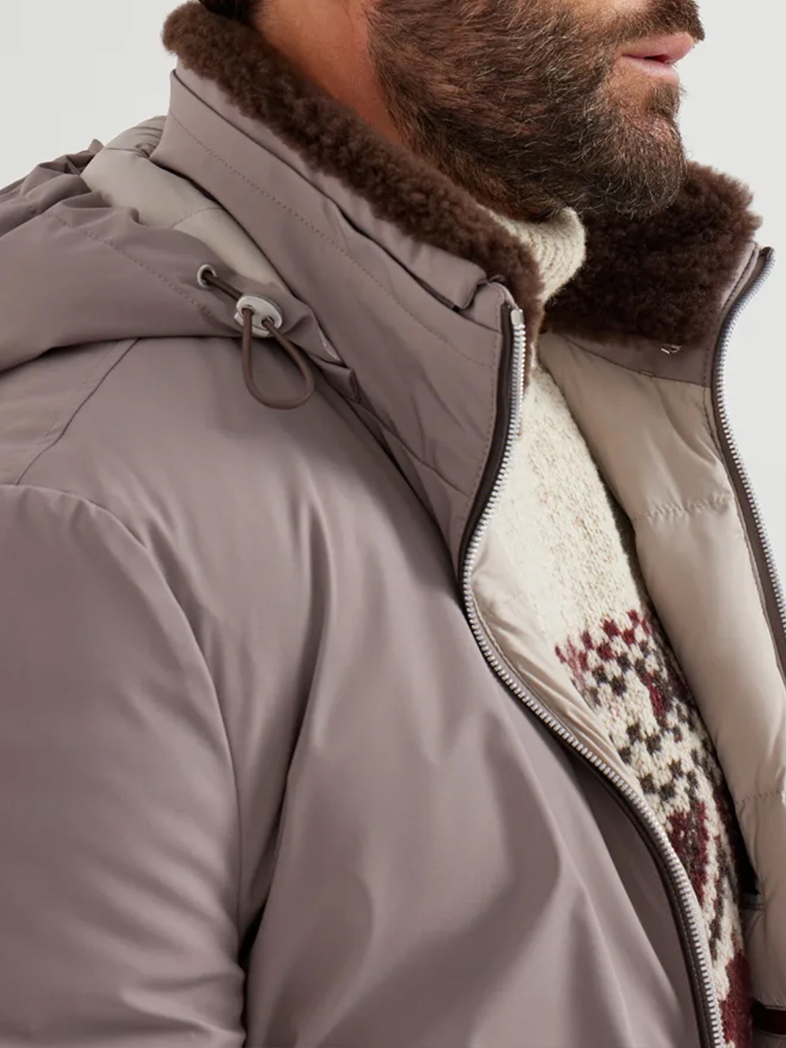 Piumino con cappuccio staccabile MV4061606 CGZ67 BRUNELLO CUCINELLI 