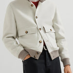Bomber in flanella MY4966559 CJZ81 BRUNELLO CUCINELLI 