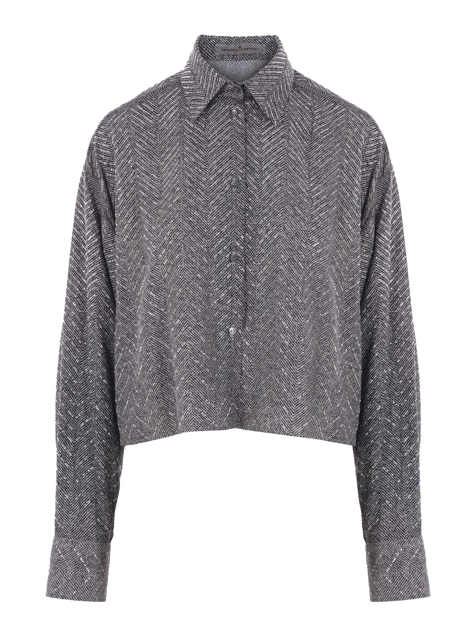 Camicia corta con strass D472K323CTZFY S4706 ERMANNO SCERVINO 