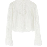 Camicia con ricami in pizzo D472K324CSEOI 10602 ERMANNO SCERVINO 