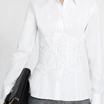 Camicia in popeline di cotone D472K363BQP 10601 ERMANNO SCERVINO 