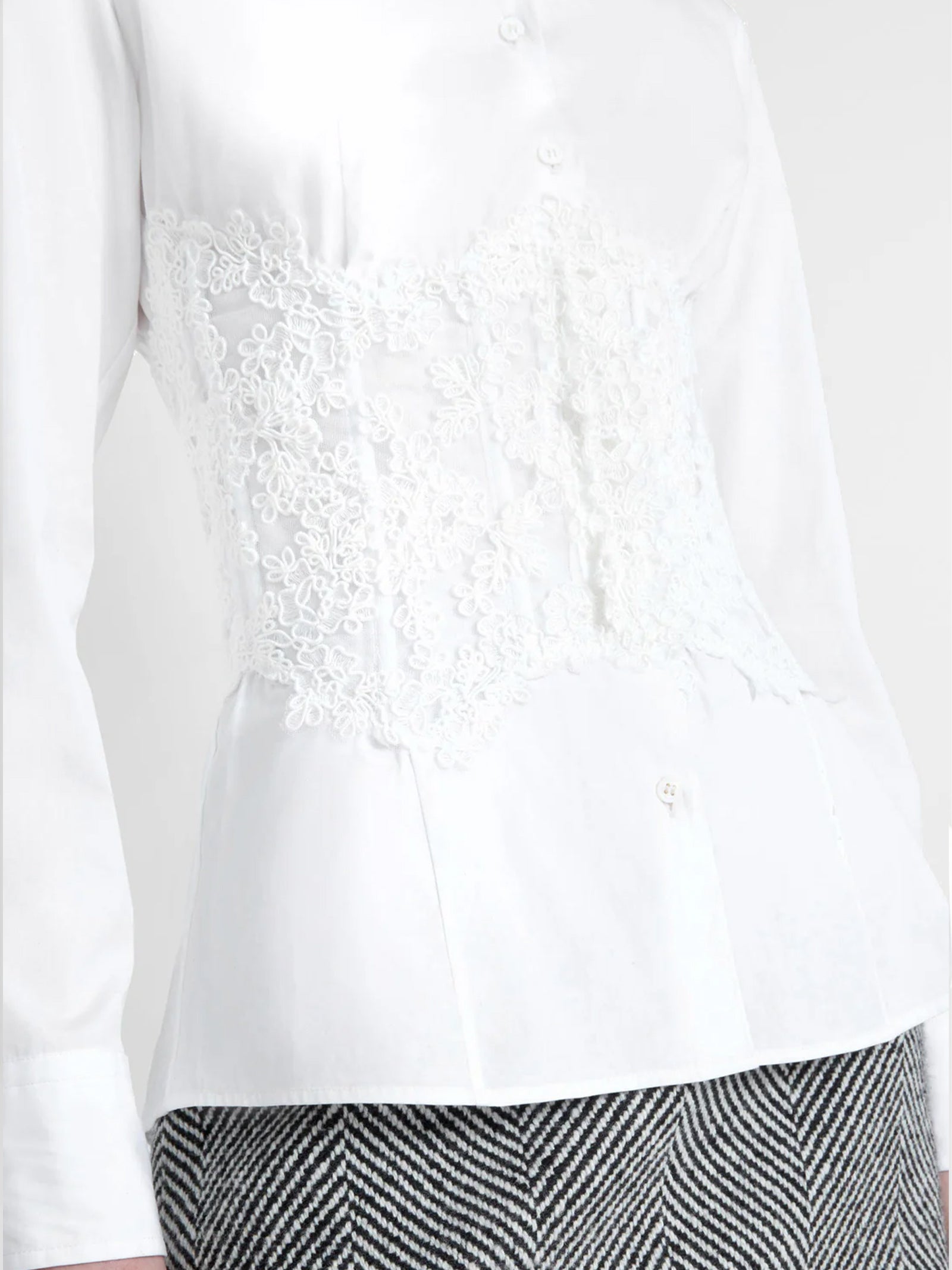 Camicia in popeline di cotone D472K363BQP 10601 ERMANNO SCERVINO 