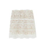Minigonna in pizzo e georgette D472O332EOI 10602 ERMANNO SCERVINO 