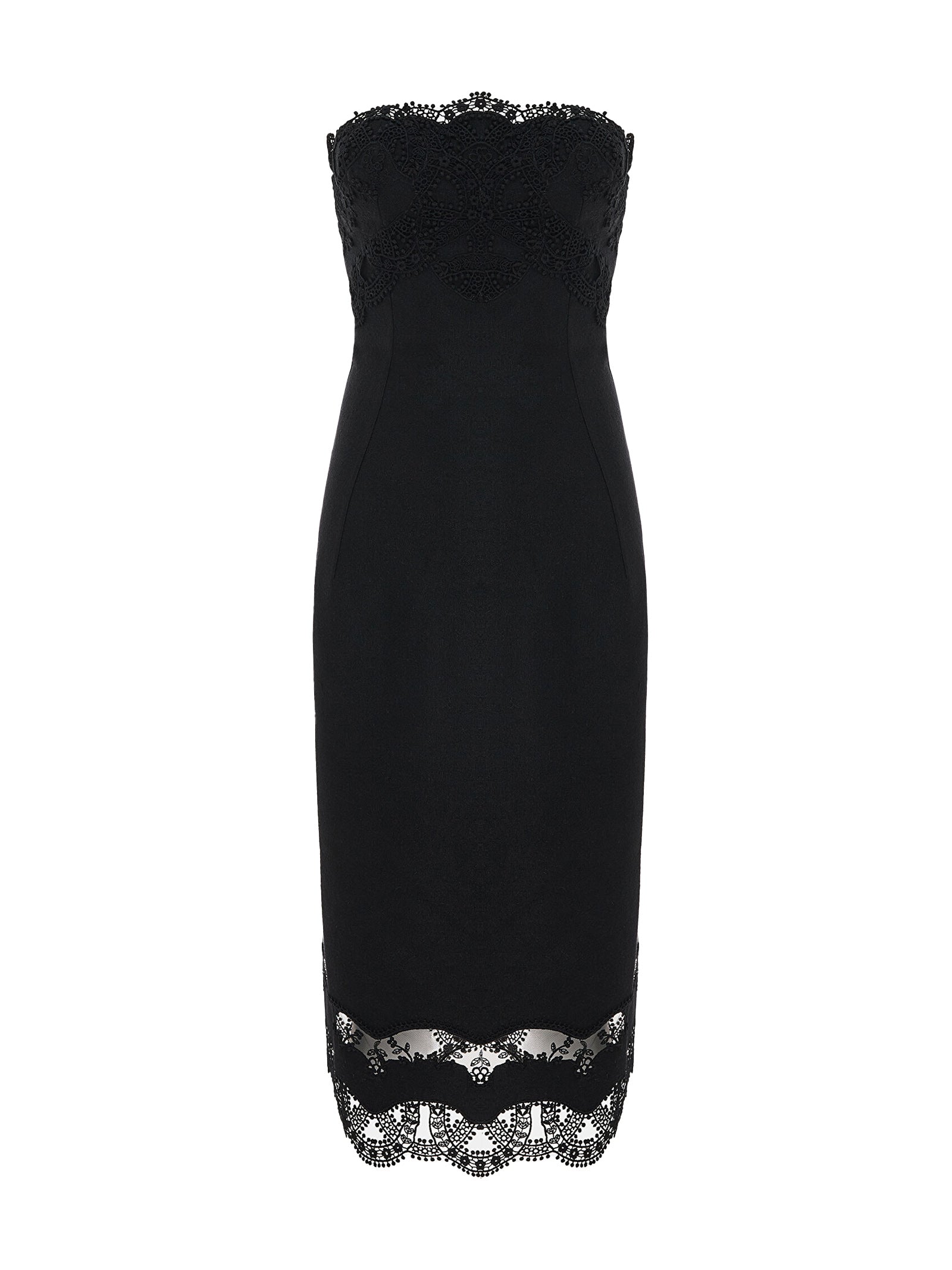 Abito senza maniche in pizzo D472Q318WHB 95708 ERMANNO SCERVINO 