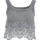 Top cashmere con pizzo D475L305APKFX M2921 ERMANNO SCERVINO 