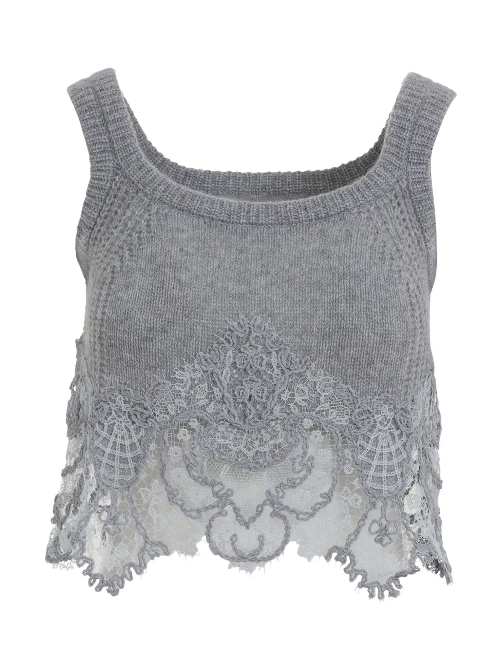 Top cashmere con pizzo D475L305APKFX M2921 ERMANNO SCERVINO 