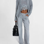 Top cashmere con pizzo D475L305APKFX M2921 ERMANNO SCERVINO 