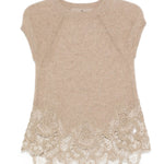 Top cashmere con pizzo D475L327APPYU M1507 ERMANNO SCERVINO 