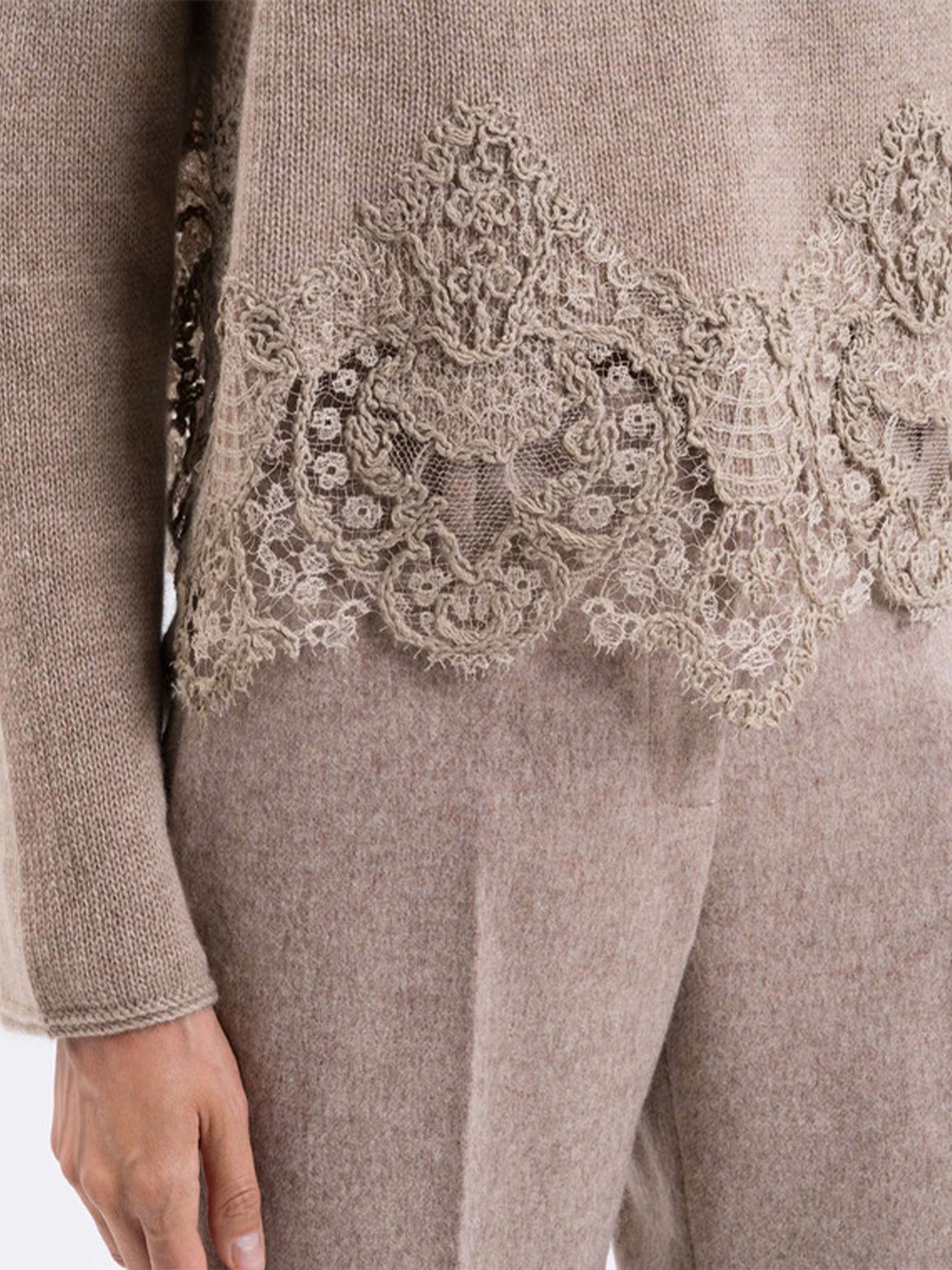 Maglia cropped in cashmere D475M305APKFX M1507 ERMANNO SCERVINO 