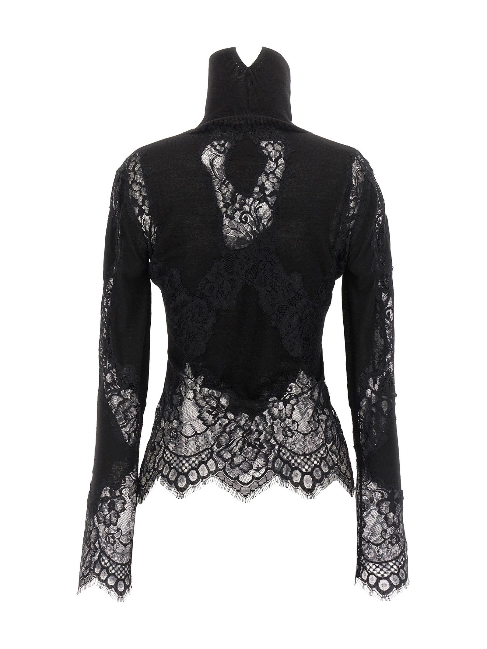 Maglia inserti pizzo D475M705APATL 95708 ERMANNO SCERVINO 
