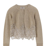 Cardigan cropped in cashmere e pizzo D475N314APPYU M1507 ERMANNO SCERVINO 