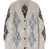 Cardigan misto alpaca, mohair e cashmere D475N318RUIU D4722 ERMANNO SCERVINO 