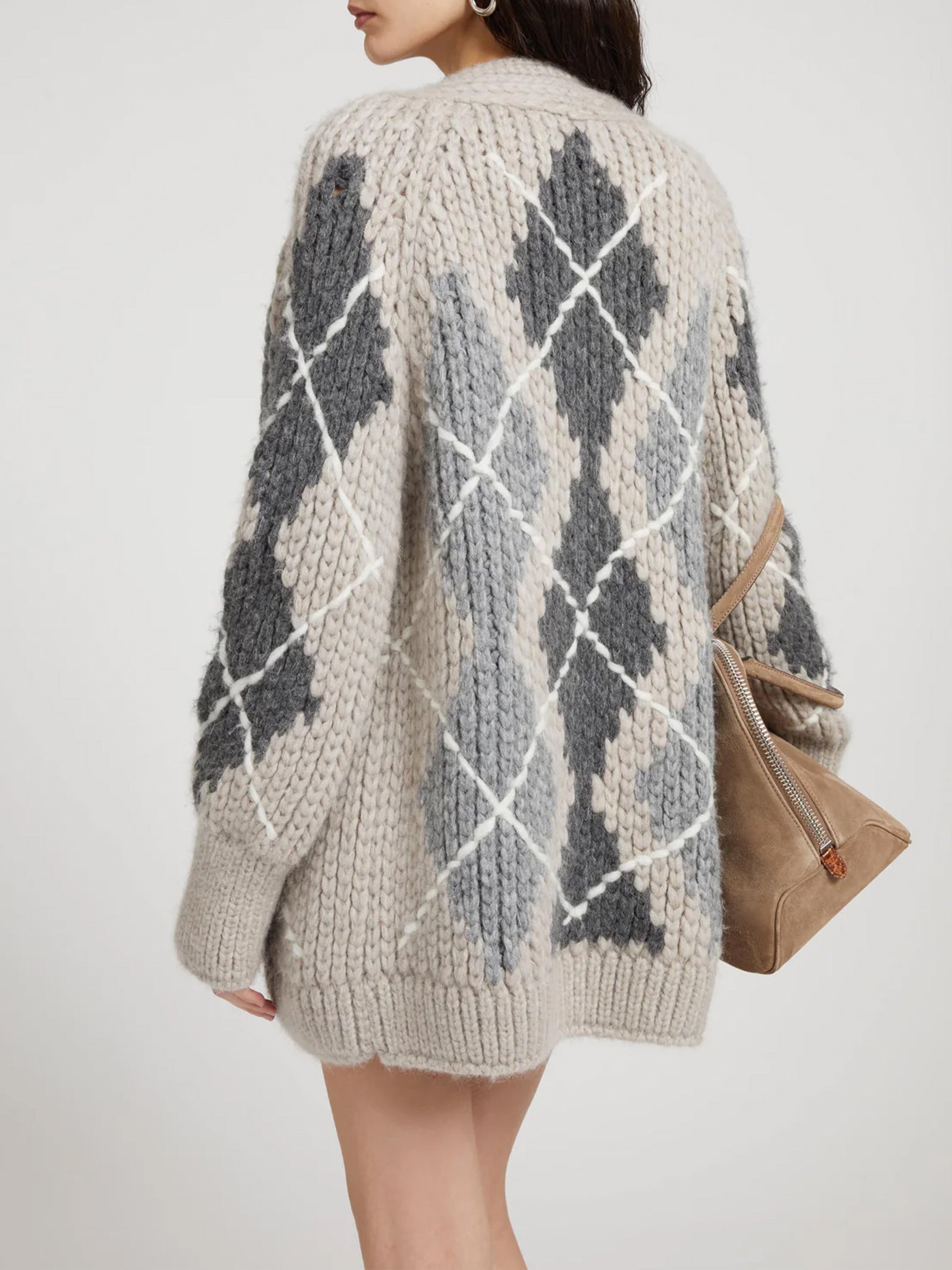 Cardigan misto alpaca, mohair e cashmere D475N318RUIU D4722 ERMANNO SCERVINO 